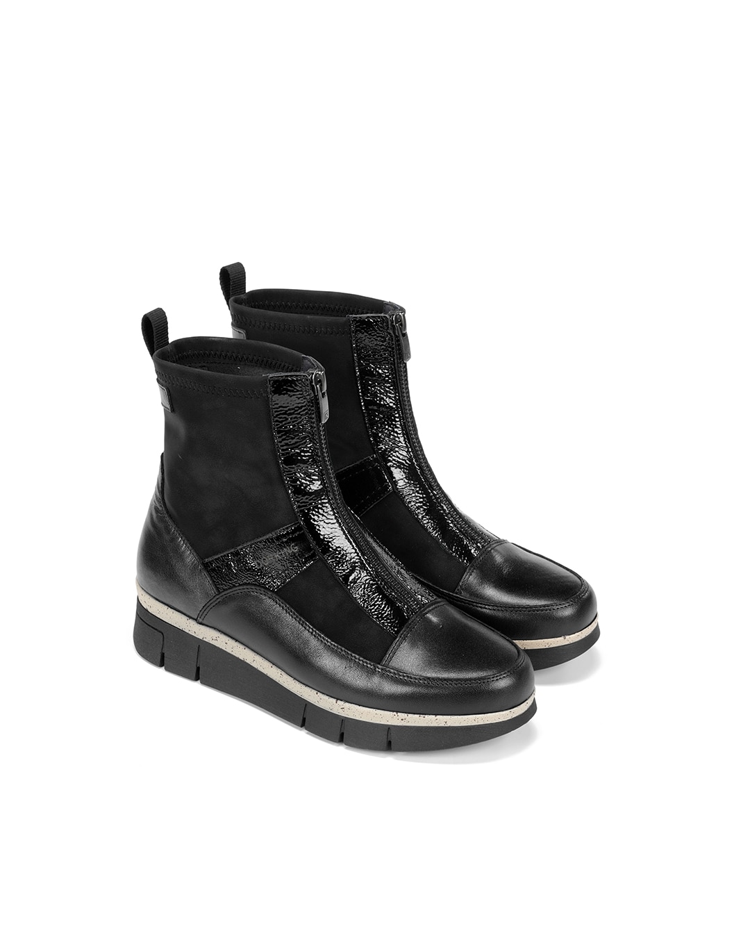 Botines de mujer fabricados en piel - Fluchos - Negro Negro-5