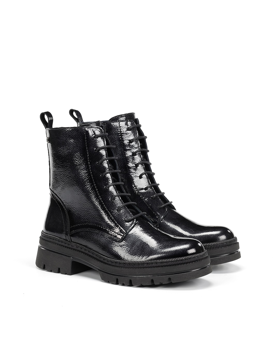 Botines de mujer fabricados en charol - Fluchos - Gris Gris-3