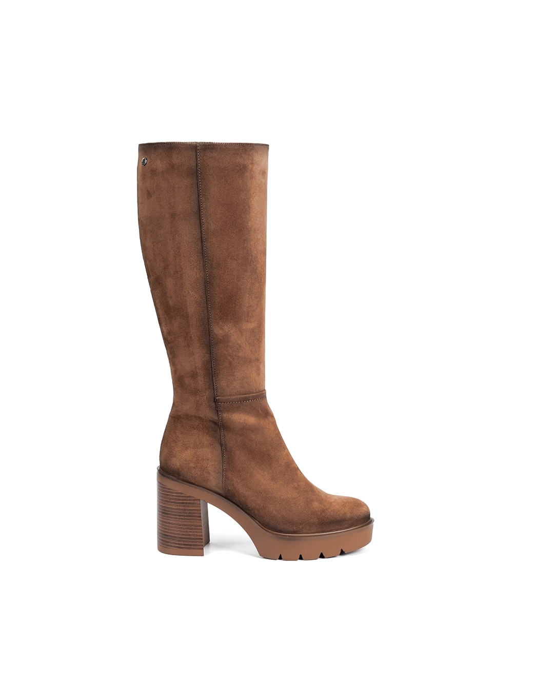 Botas de mujer fabricados en serraje - Fluchos - Marrón Marrón-1