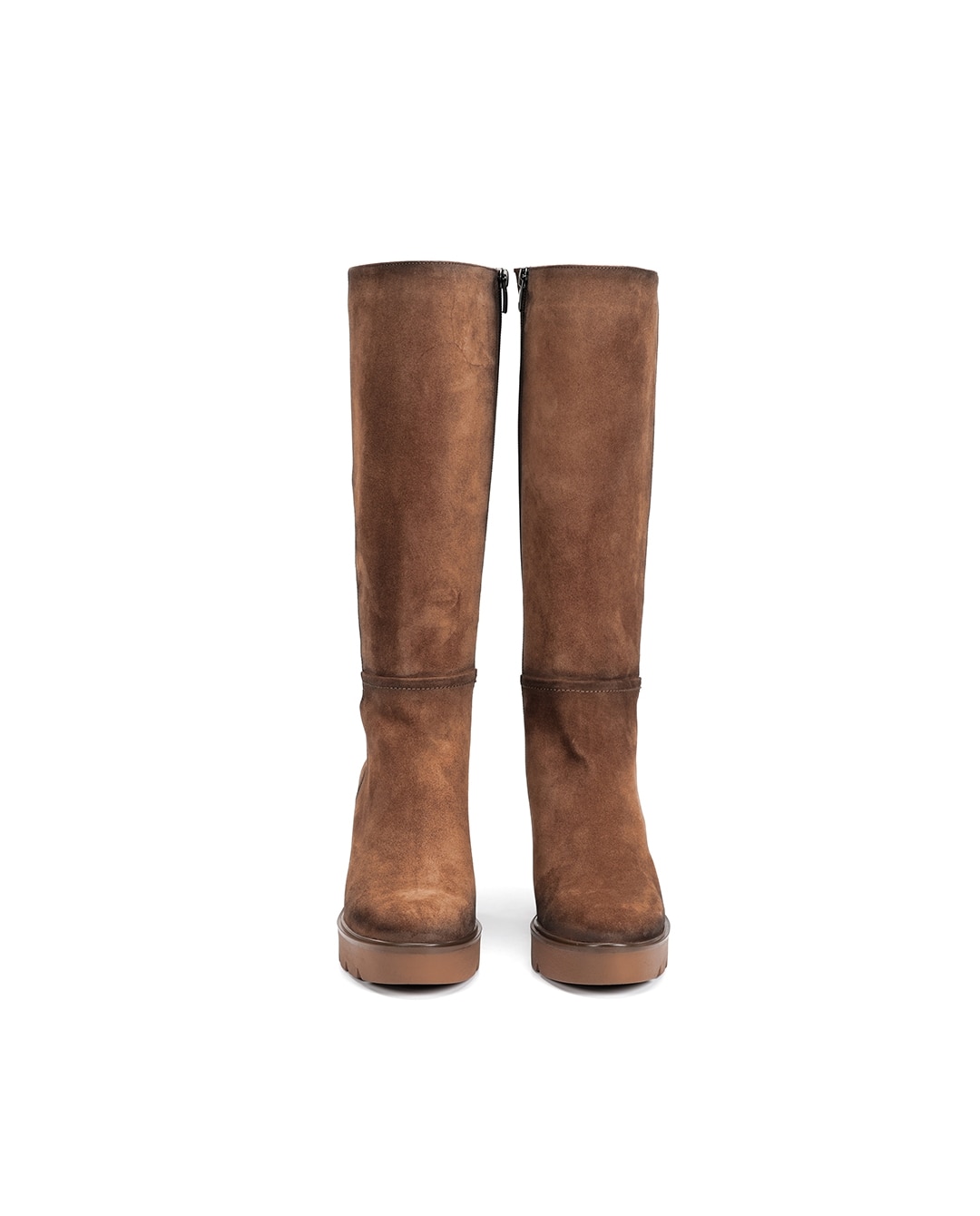 Botas de mujer fabricados en serraje - Fluchos - Marrón Marrón-2
