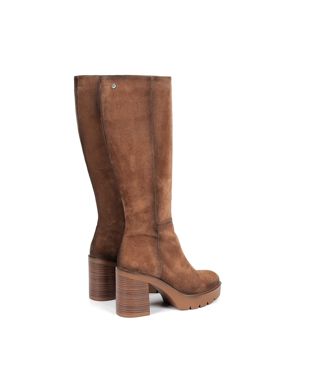 Botas de mujer fabricados en serraje - Fluchos - Marrón Marrón-4