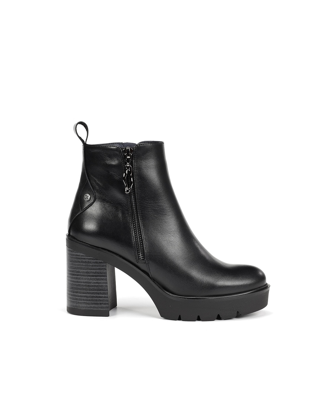 Botines de mujer fabricados en piel - Fluchos - Negro Negro-1
