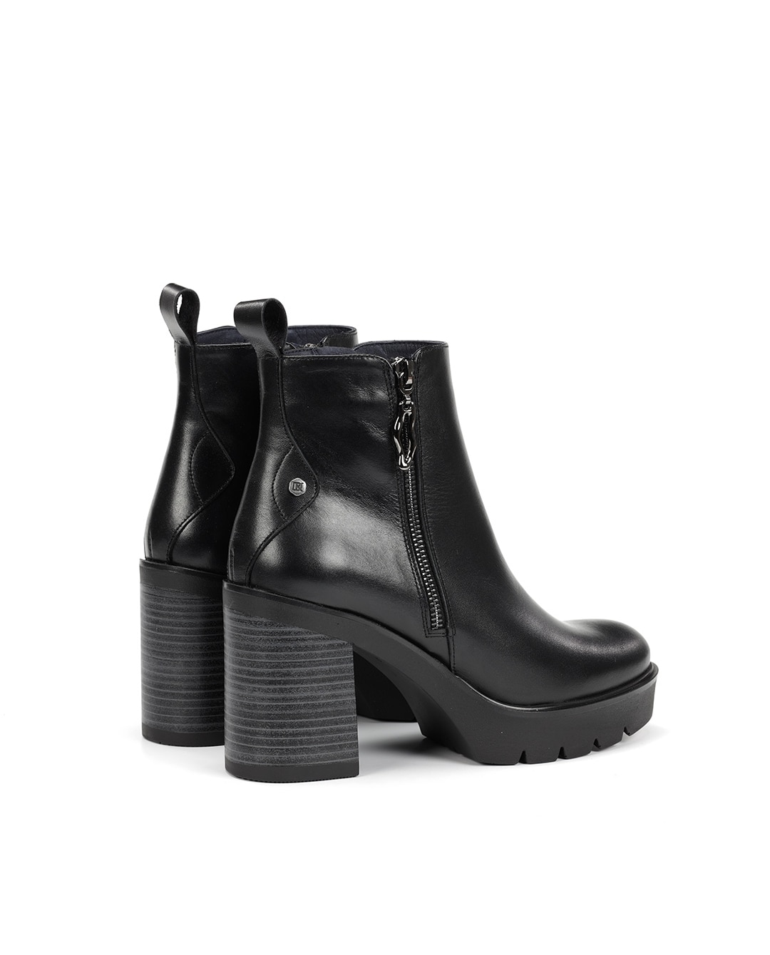 Botines de mujer fabricados en piel - Fluchos - Negro Negro-4
