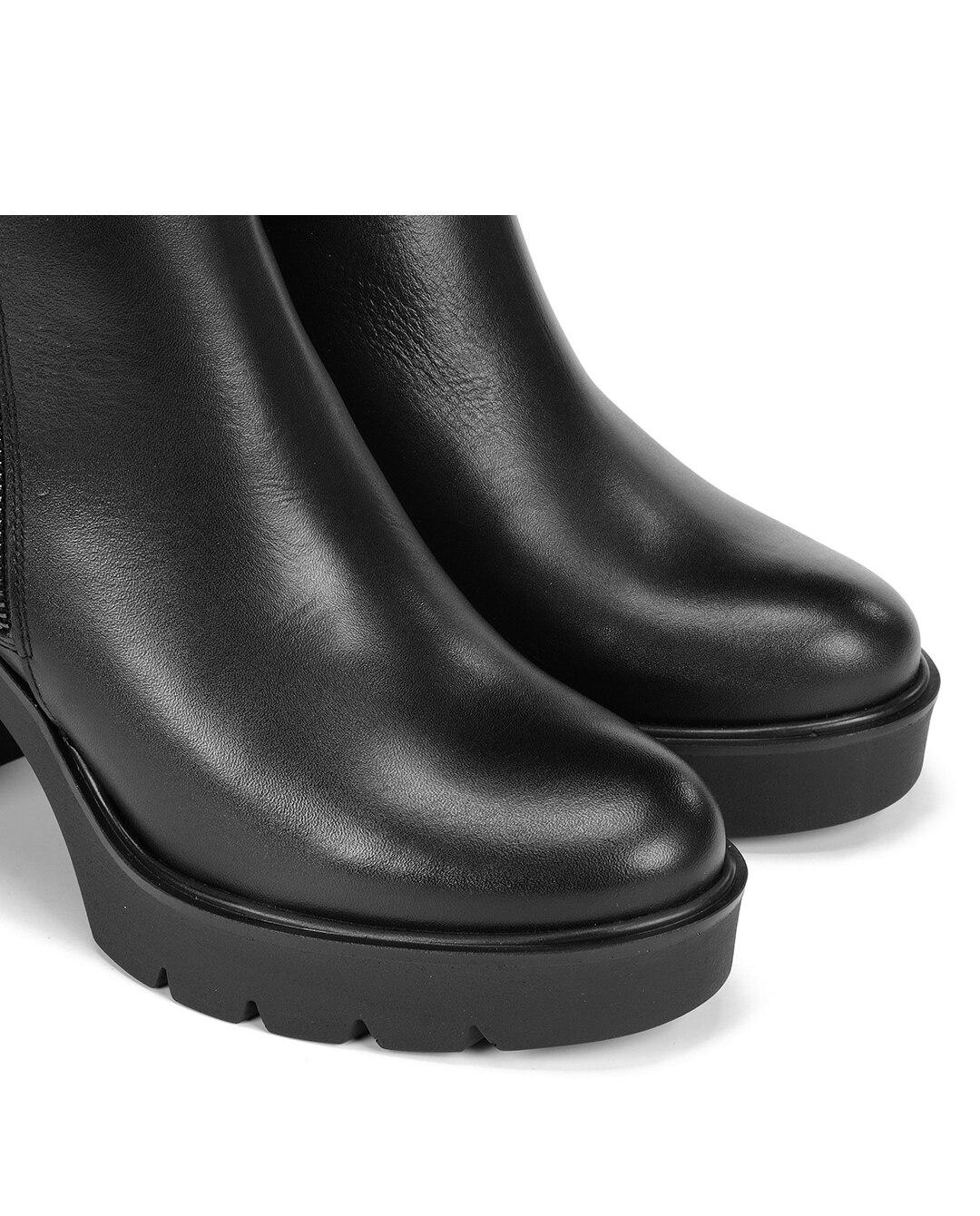 Botines de mujer fabricados en piel - Fluchos - Negro Negro-6