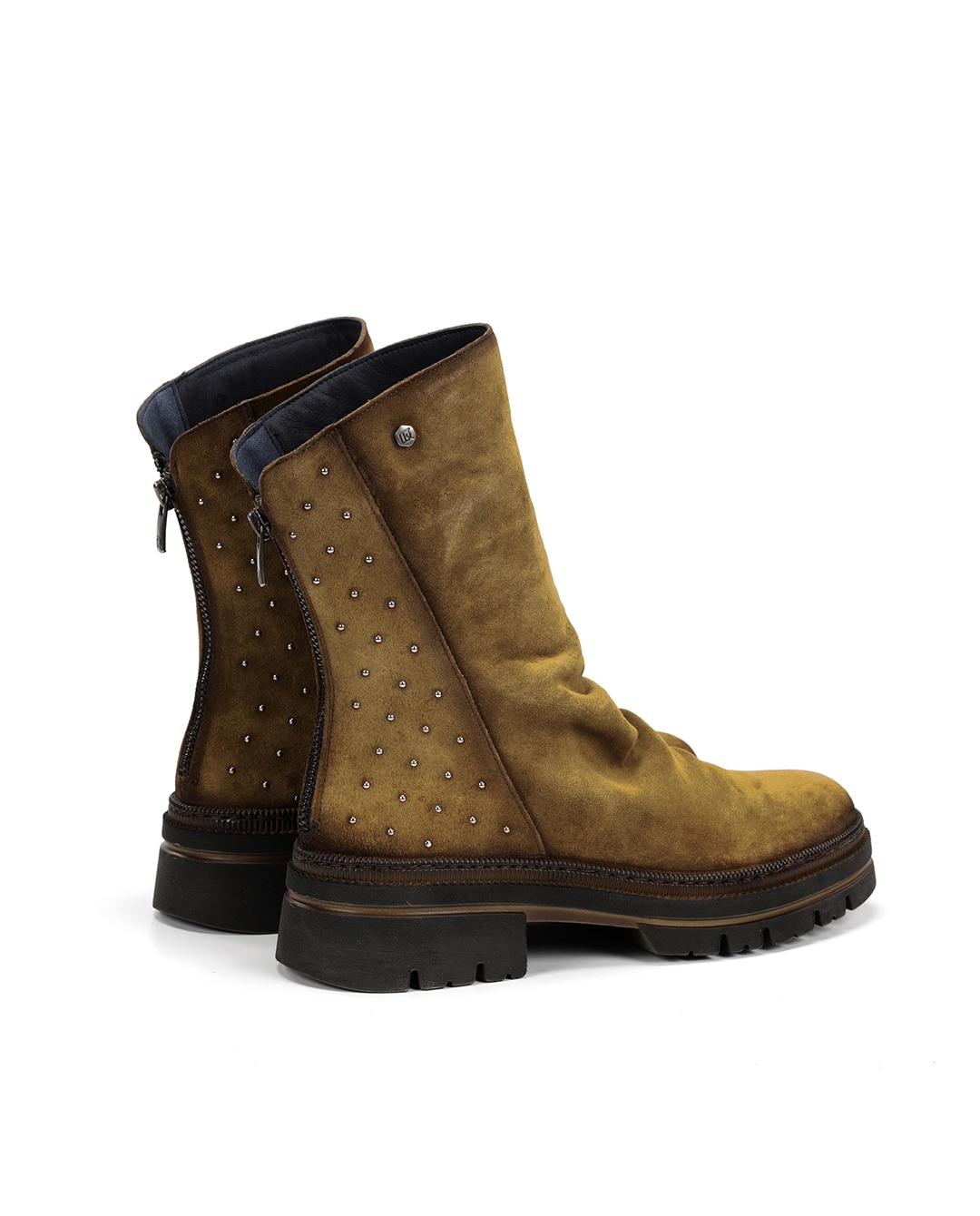 Botines de mujer fabricados en serraje - Fluchos - Verde Verde-4