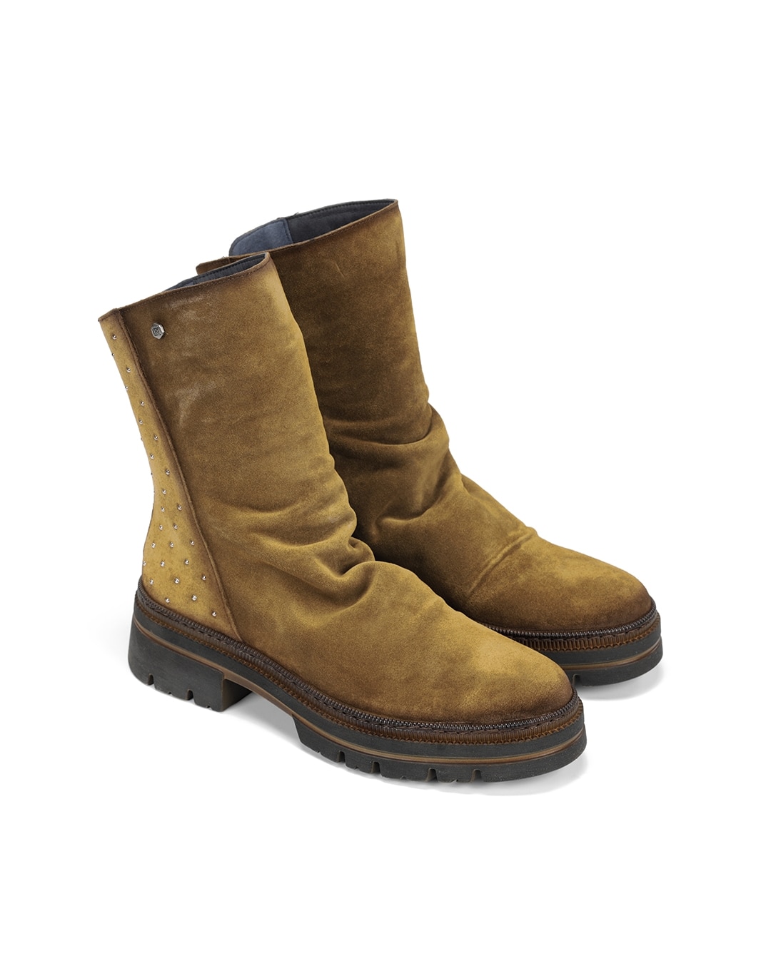 Botines de mujer fabricados en serraje - Fluchos - Verde Verde-5