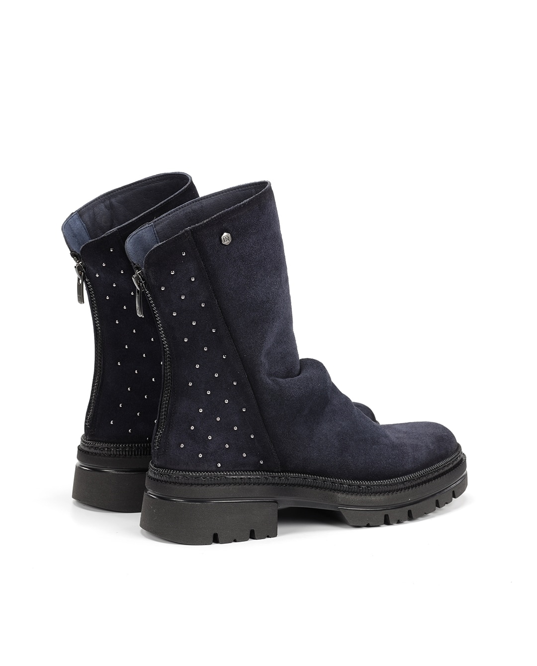 Botines de mujer fabricados en serraje - Fluchos - Azul Azul-4