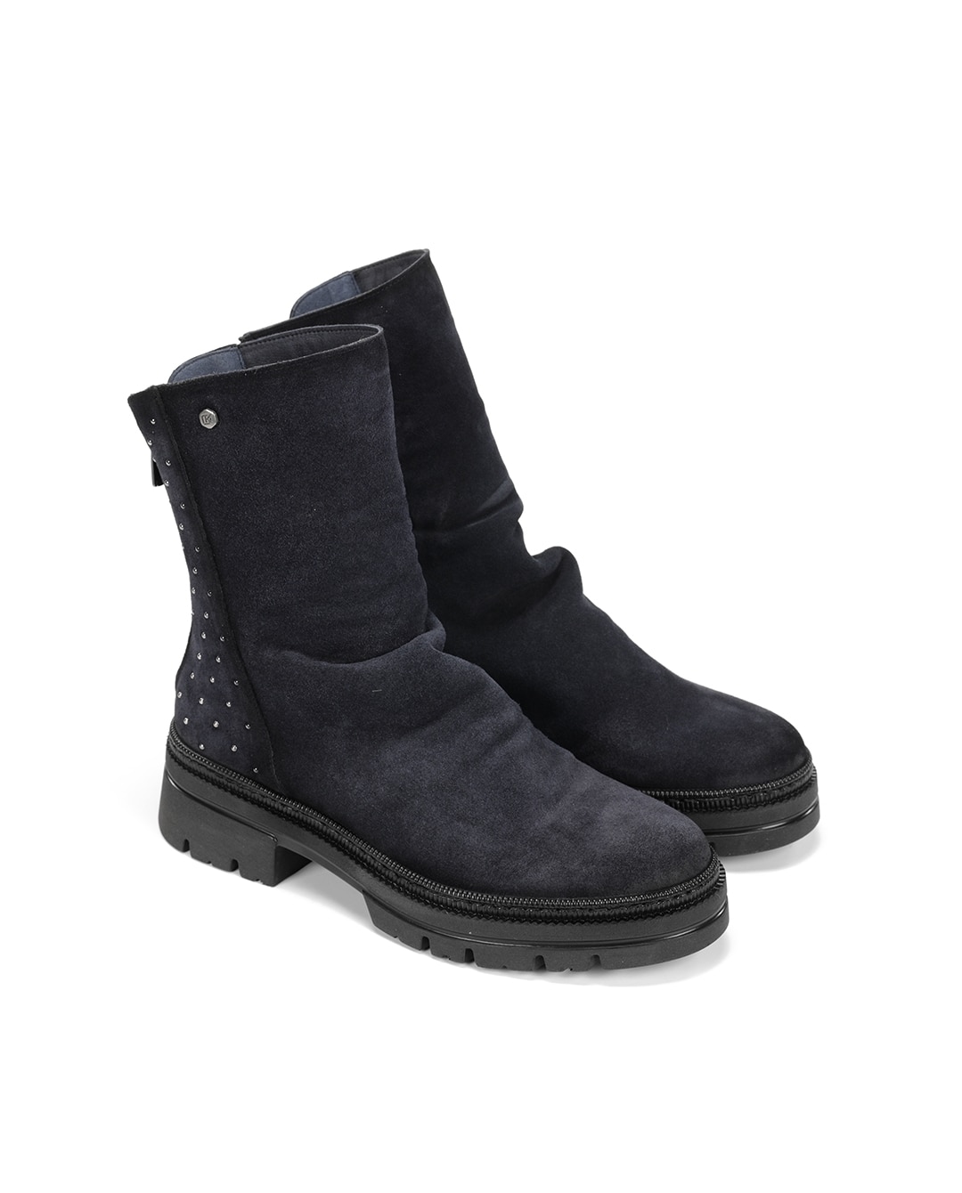 Botines de mujer fabricados en serraje - Fluchos - Azul Azul-5