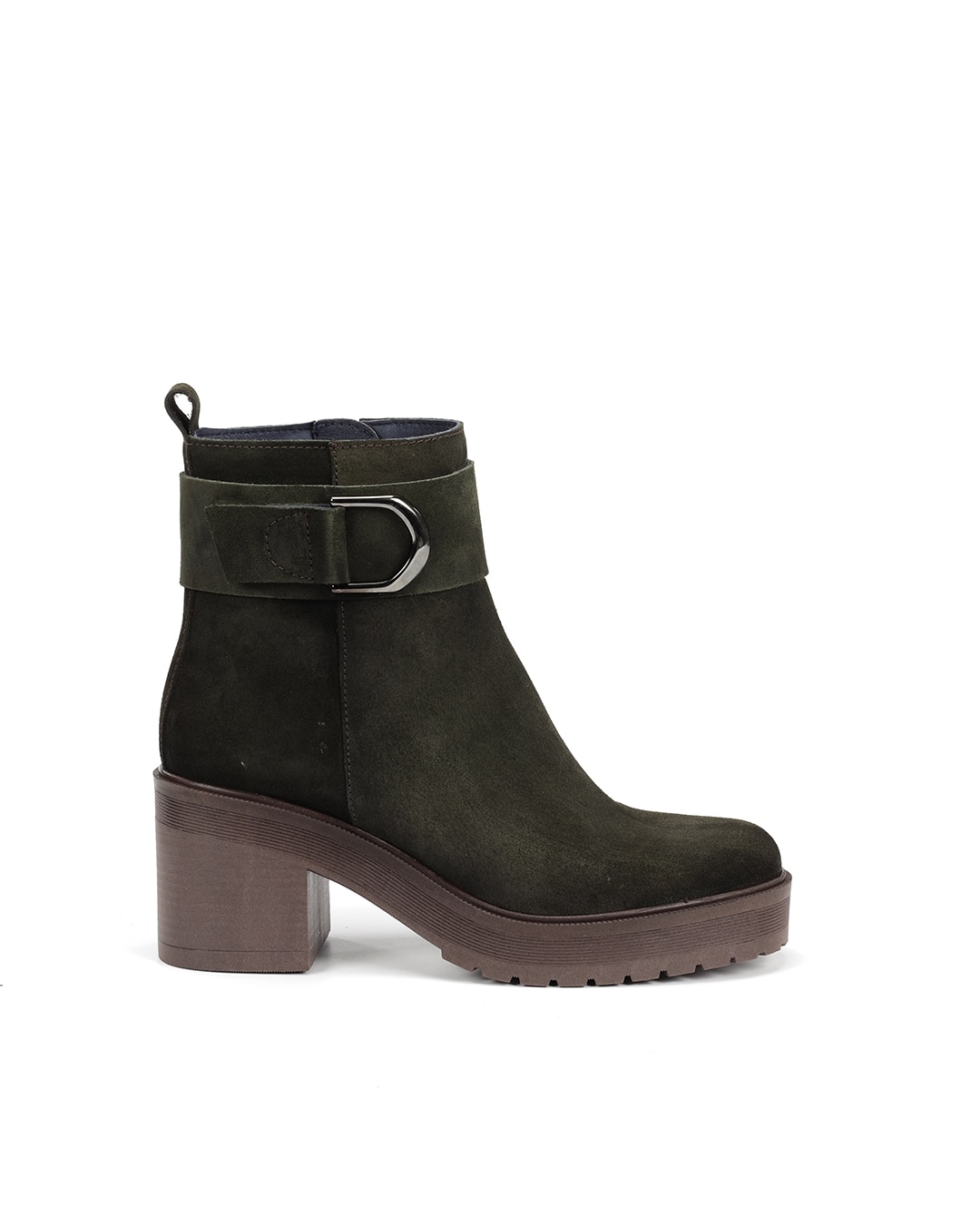 Botines de mujer fabricados en serraje - Fluchos - Verde Verde-1