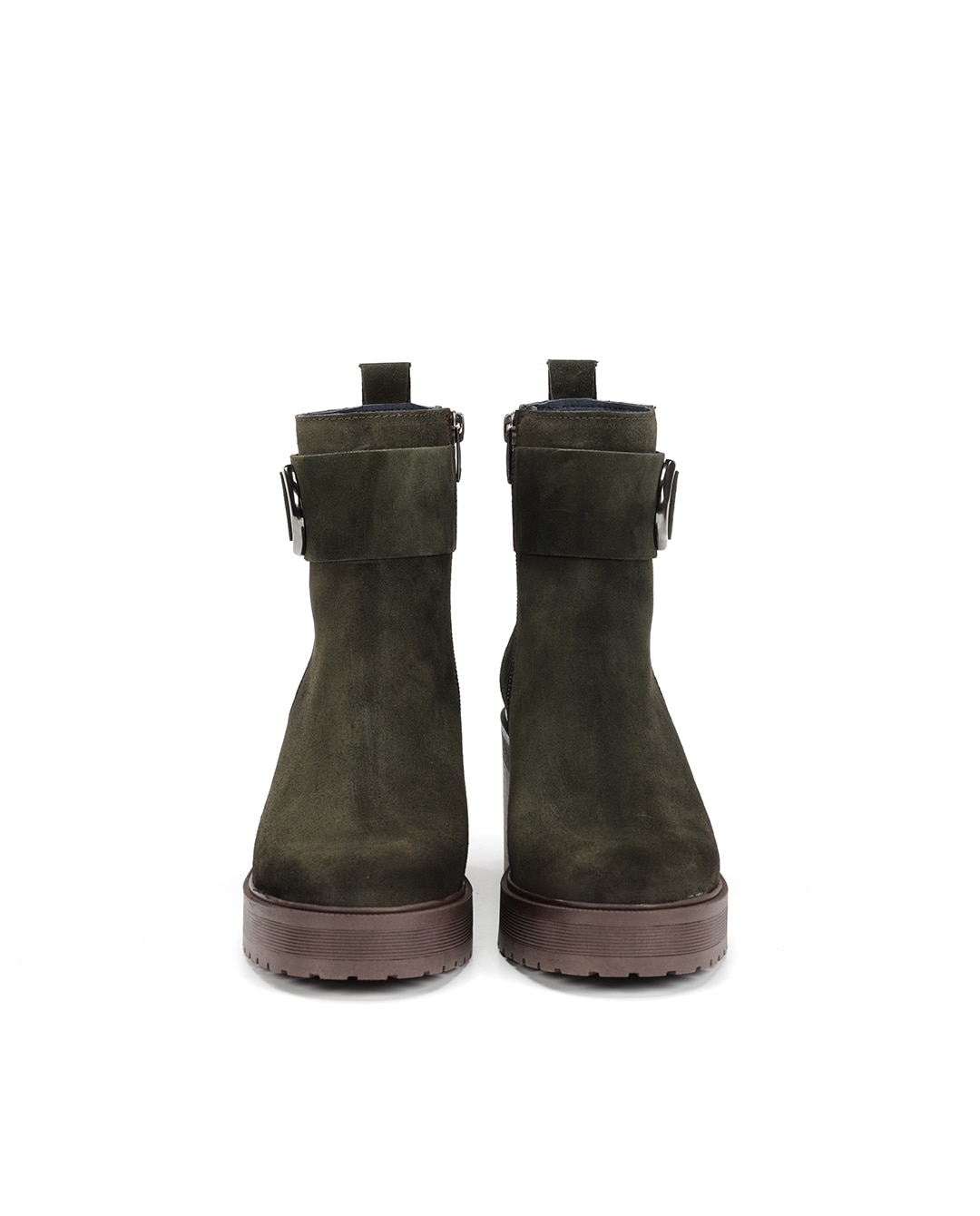 Botines de mujer fabricados en serraje - Fluchos - Verde Verde-2