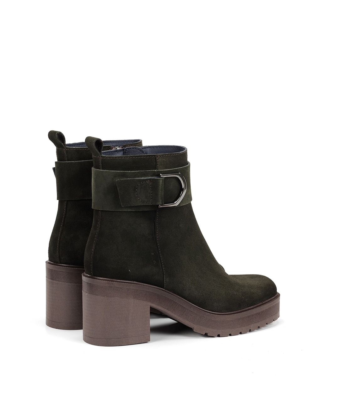 Botines de mujer fabricados en serraje - Fluchos - Verde Verde-4