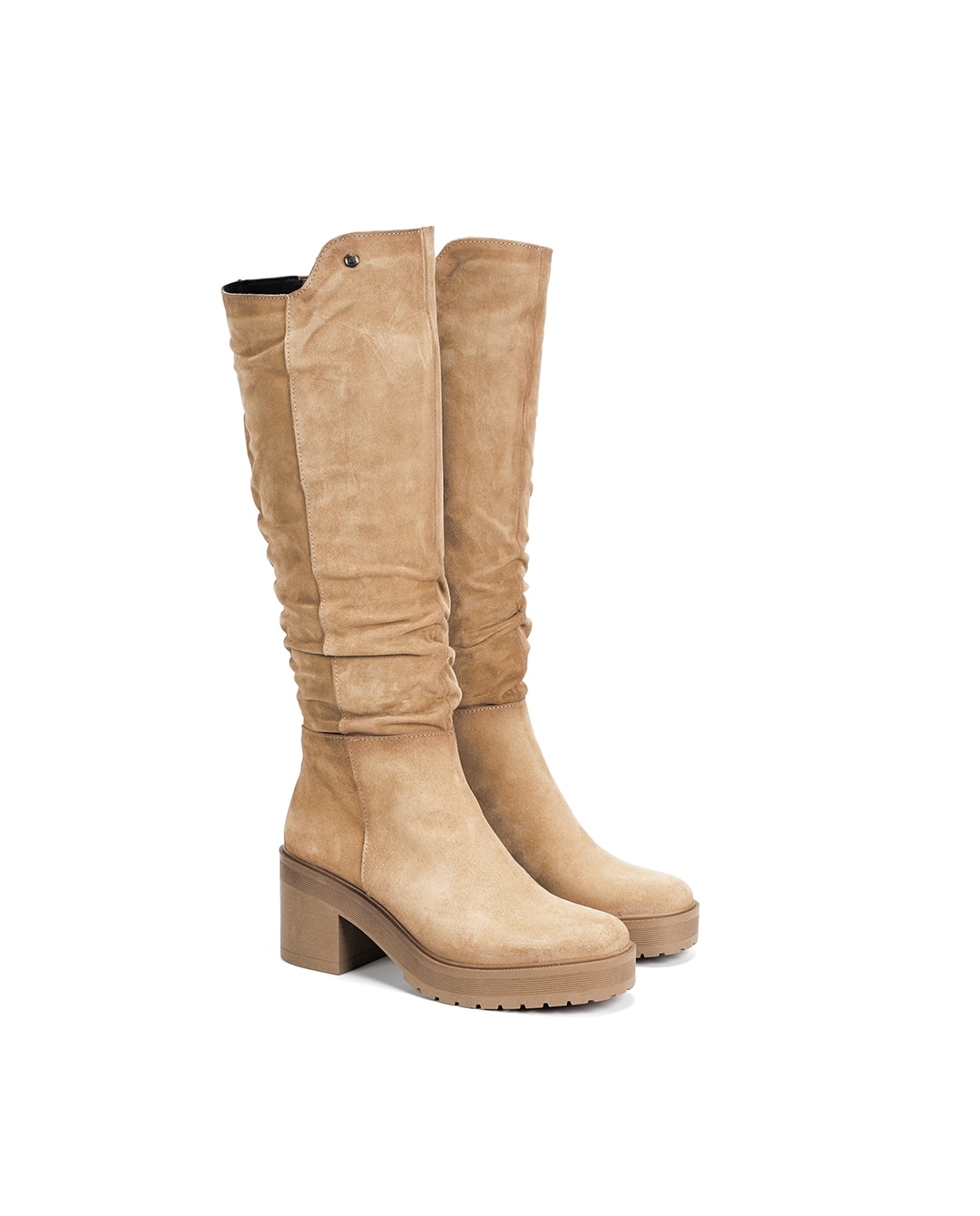 Botas de mujer fabricados en serraje - Fluchos - Natural Natural-3