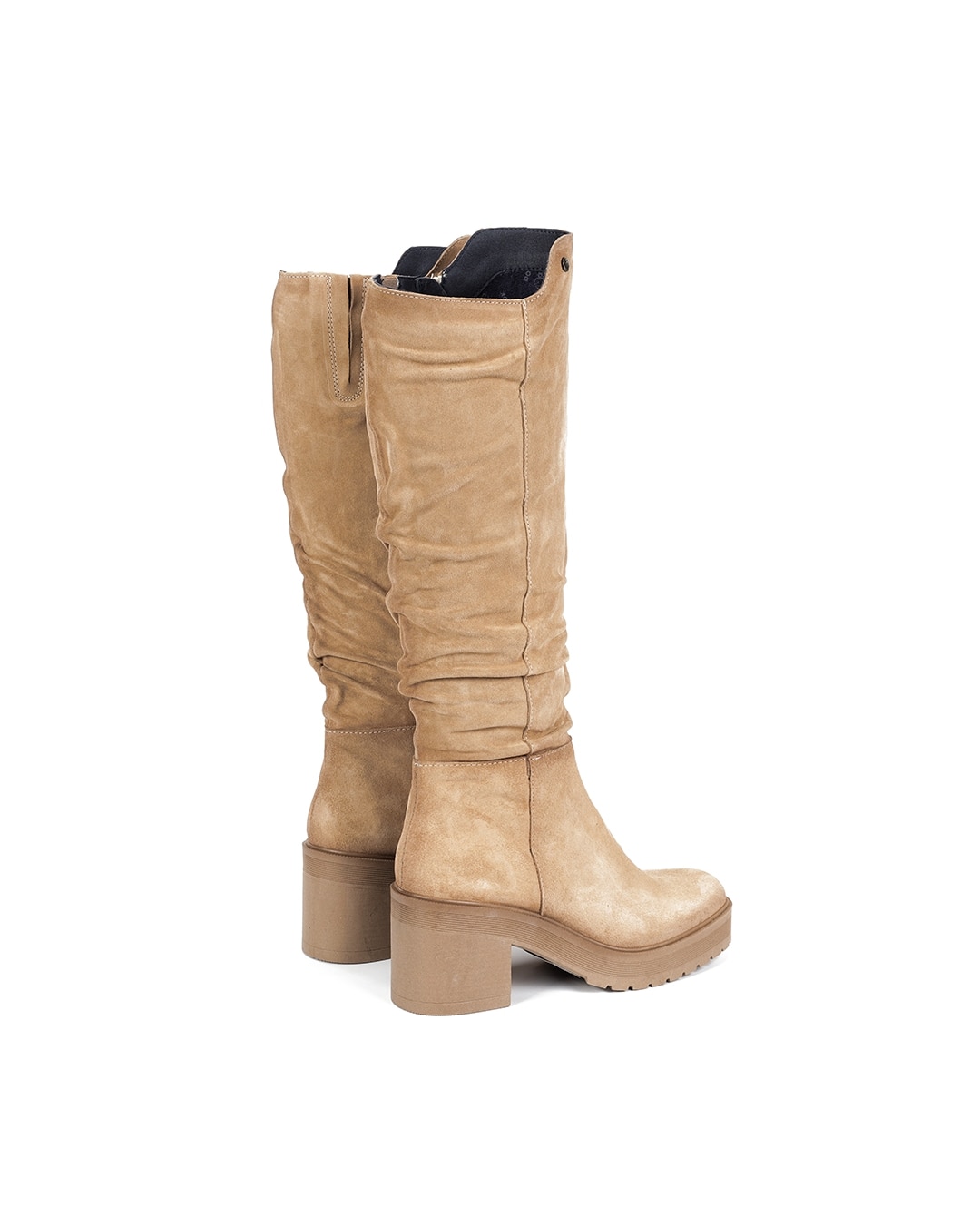 Botas de mujer fabricados en serraje - Fluchos - Natural Natural-4