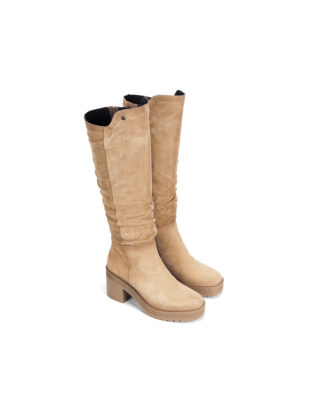 Botas de mujer fabricados en serraje - Fluchos - Natural Natural-5