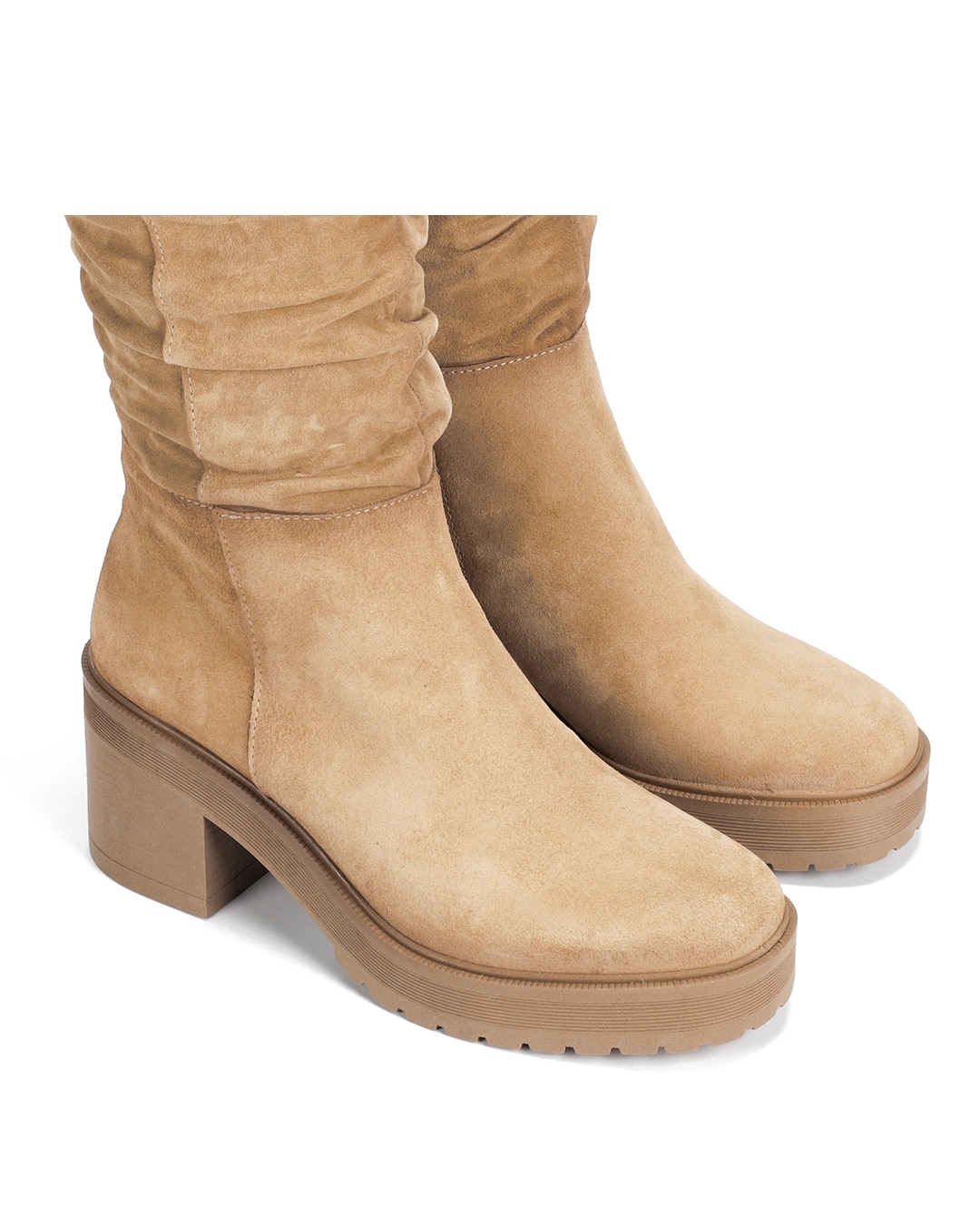 Botas de mujer fabricados en serraje - Fluchos - Natural Natural-6