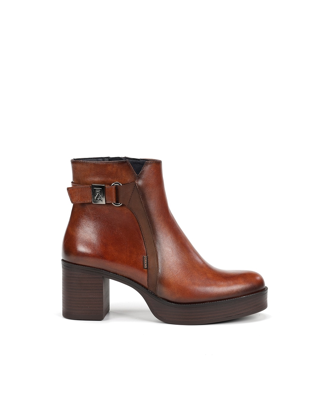Botines de mujer fabricados en piel - Fluchos - Marrón Marrón-1