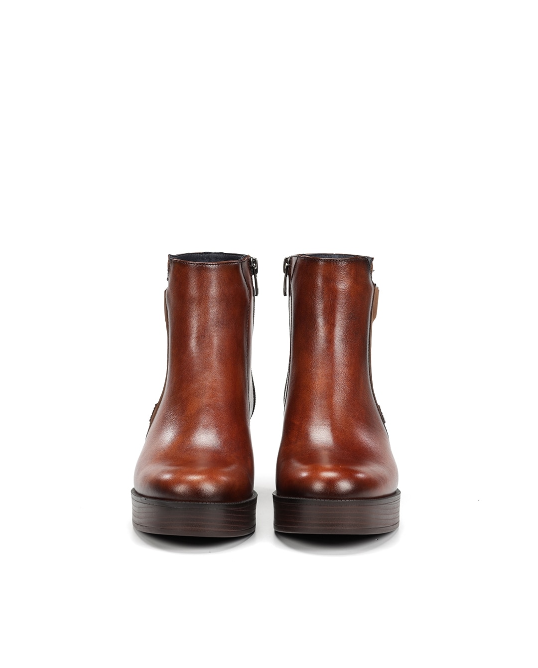 Botines de mujer fabricados en piel - Fluchos - Marrón Marrón-2