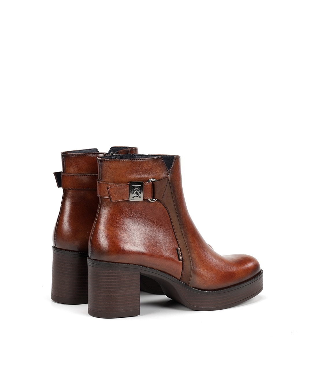 Botines de mujer fabricados en piel - Fluchos - Marrón Marrón-4