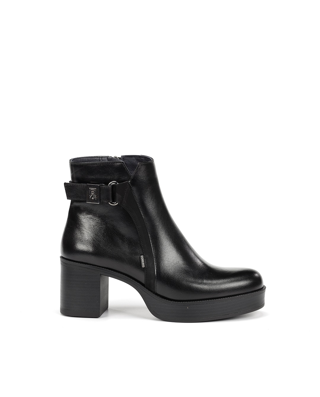 Botines de mujer fabricados en piel - Fluchos - Negro Negro-1