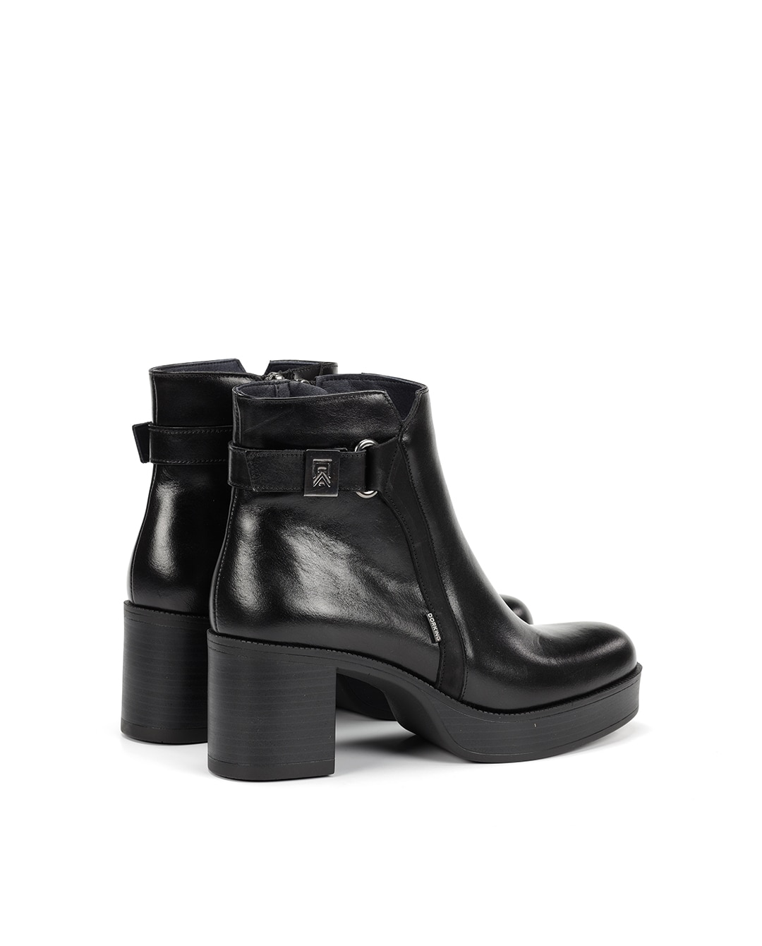 Botines de mujer fabricados en piel - Fluchos - Negro Negro-4