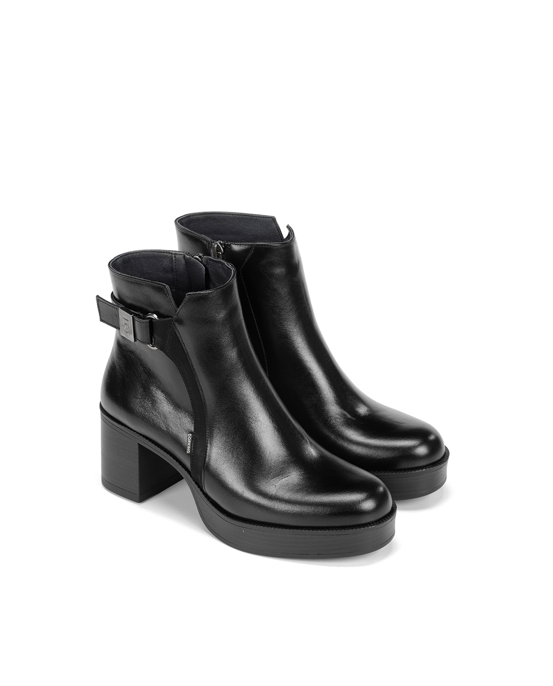Botines de mujer fabricados en piel - Fluchos - Negro Negro-5