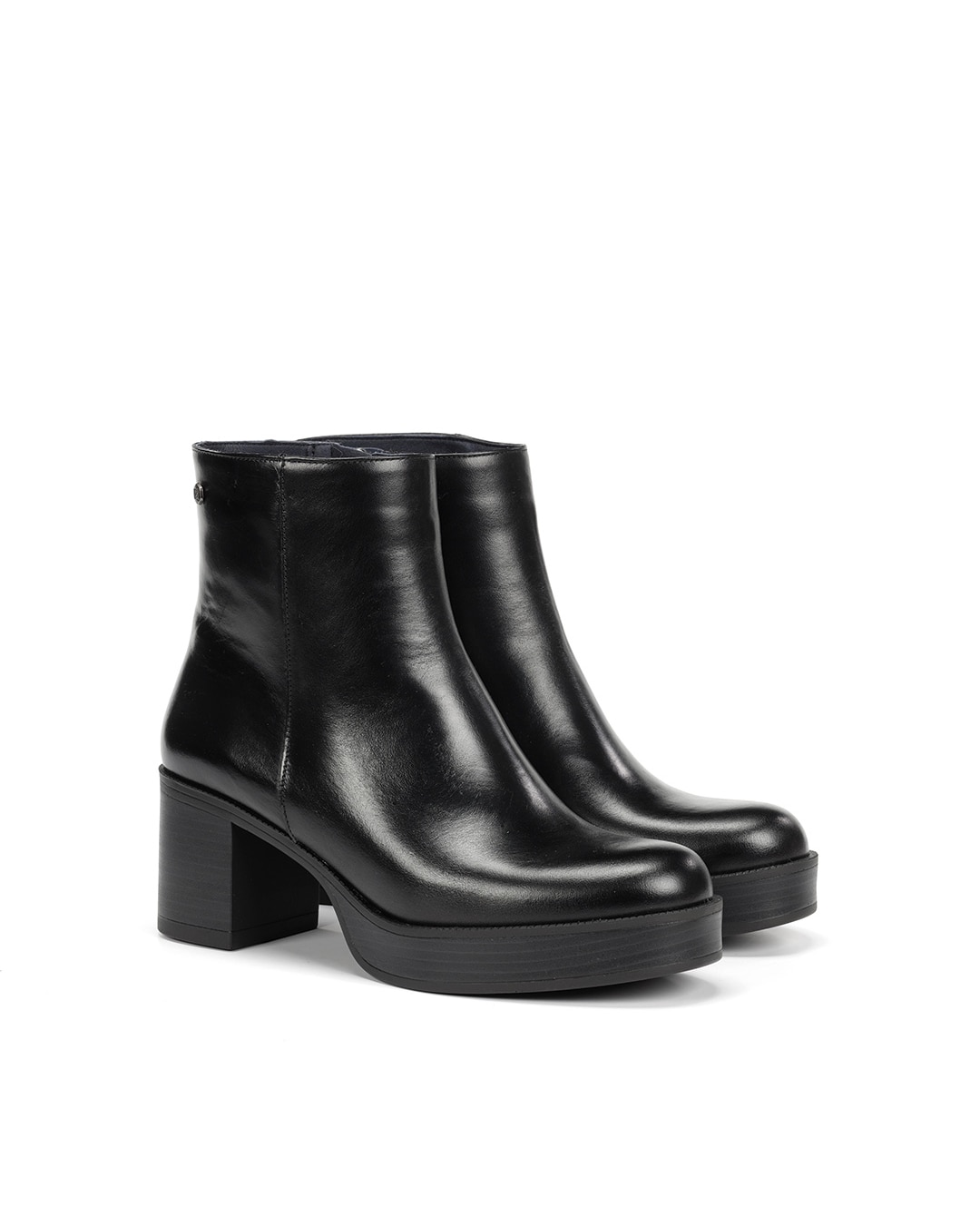 Botines de mujer fabricados en piel - Fluchos - Negro Negro-3