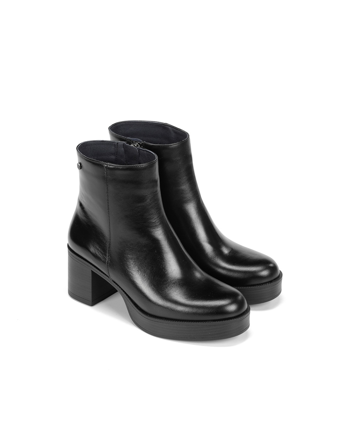 Botines de mujer fabricados en piel - Fluchos - Negro Negro-5
