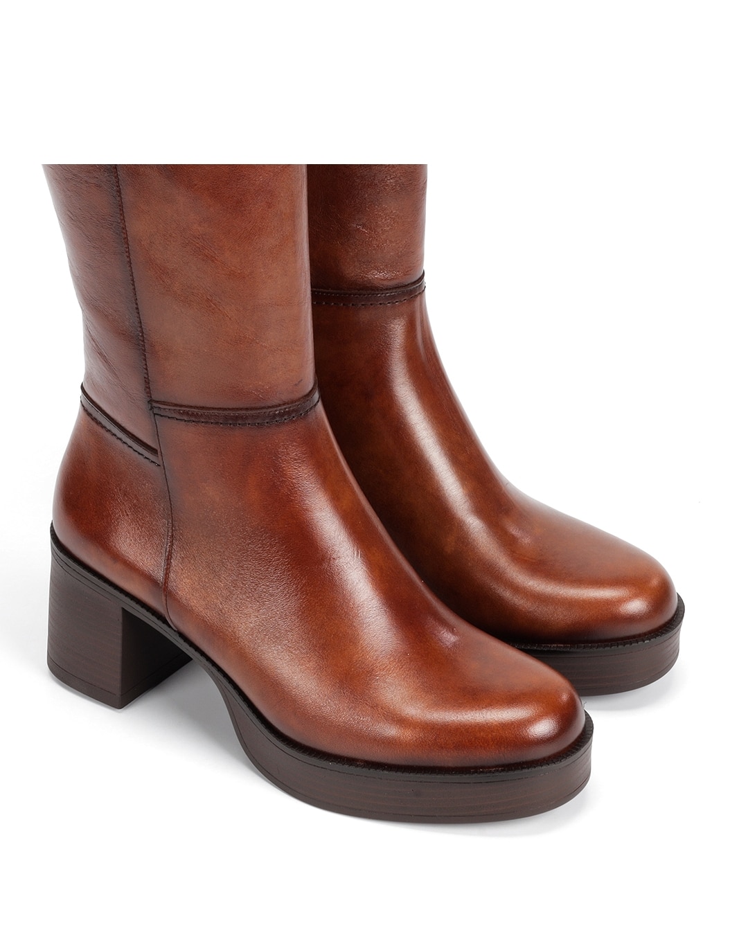 Botas de mujer fabricados en piel - Fluchos - Marrón Marrón-3