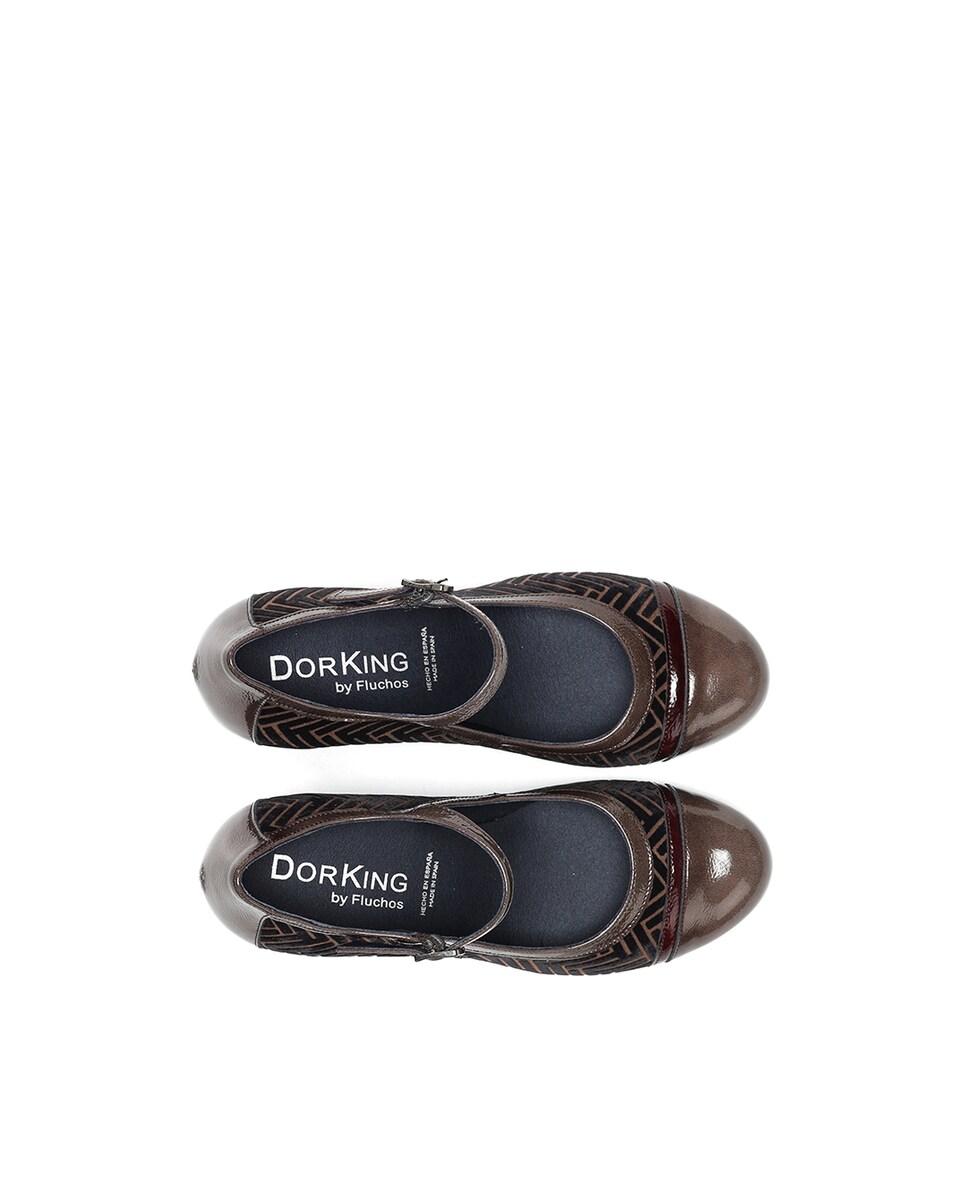 Zapatos de mujer fabricados en textil 35 Marrón