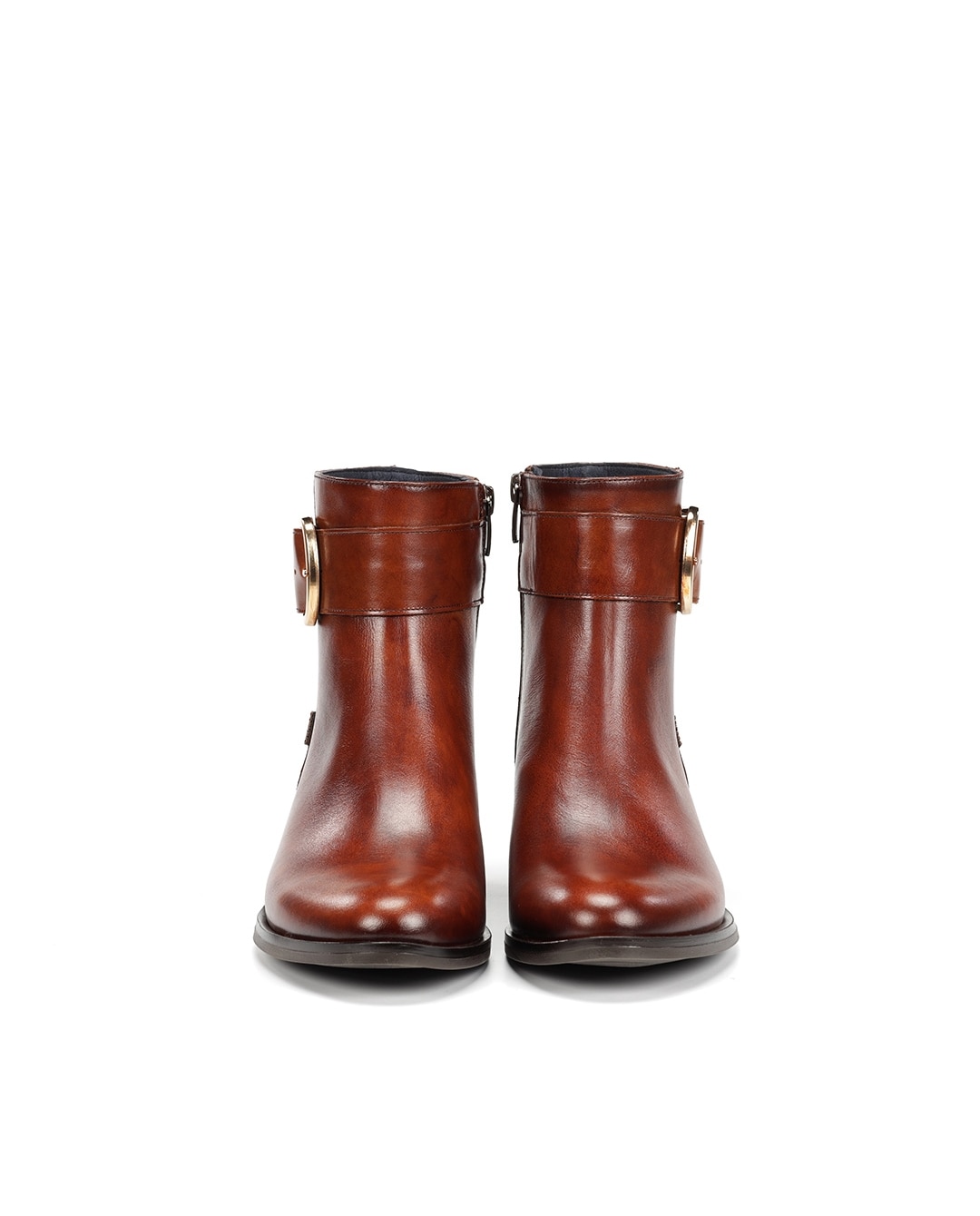Botines de mujer fabricados en piel - Fluchos - Marrón Marrón-2