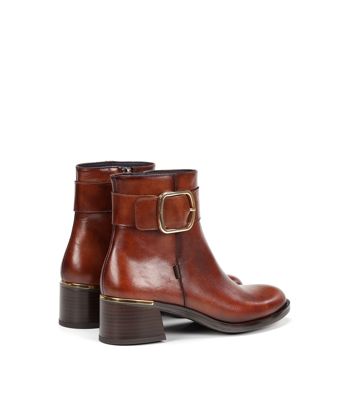 Botines de mujer fabricados en piel - Fluchos - Marrón Marrón-4