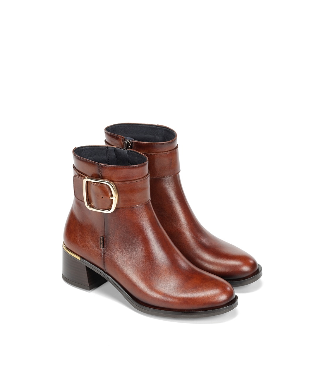 Botines de mujer fabricados en piel - Fluchos - Marrón Marrón-5