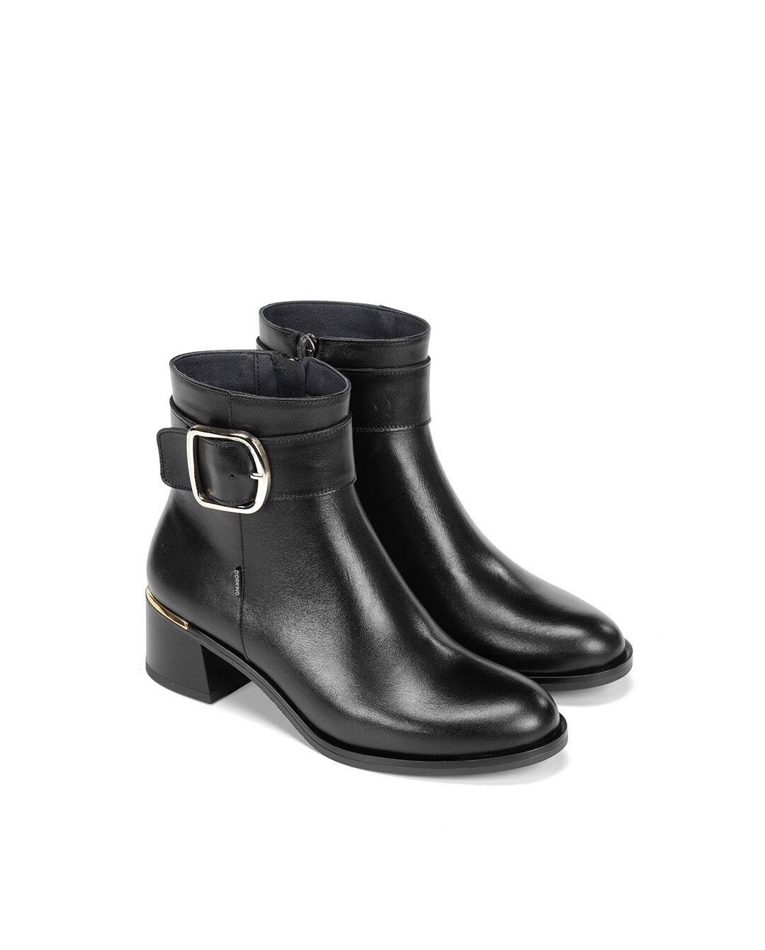 Botines de mujer fabricados en piel - Fluchos - Negro Negro-5