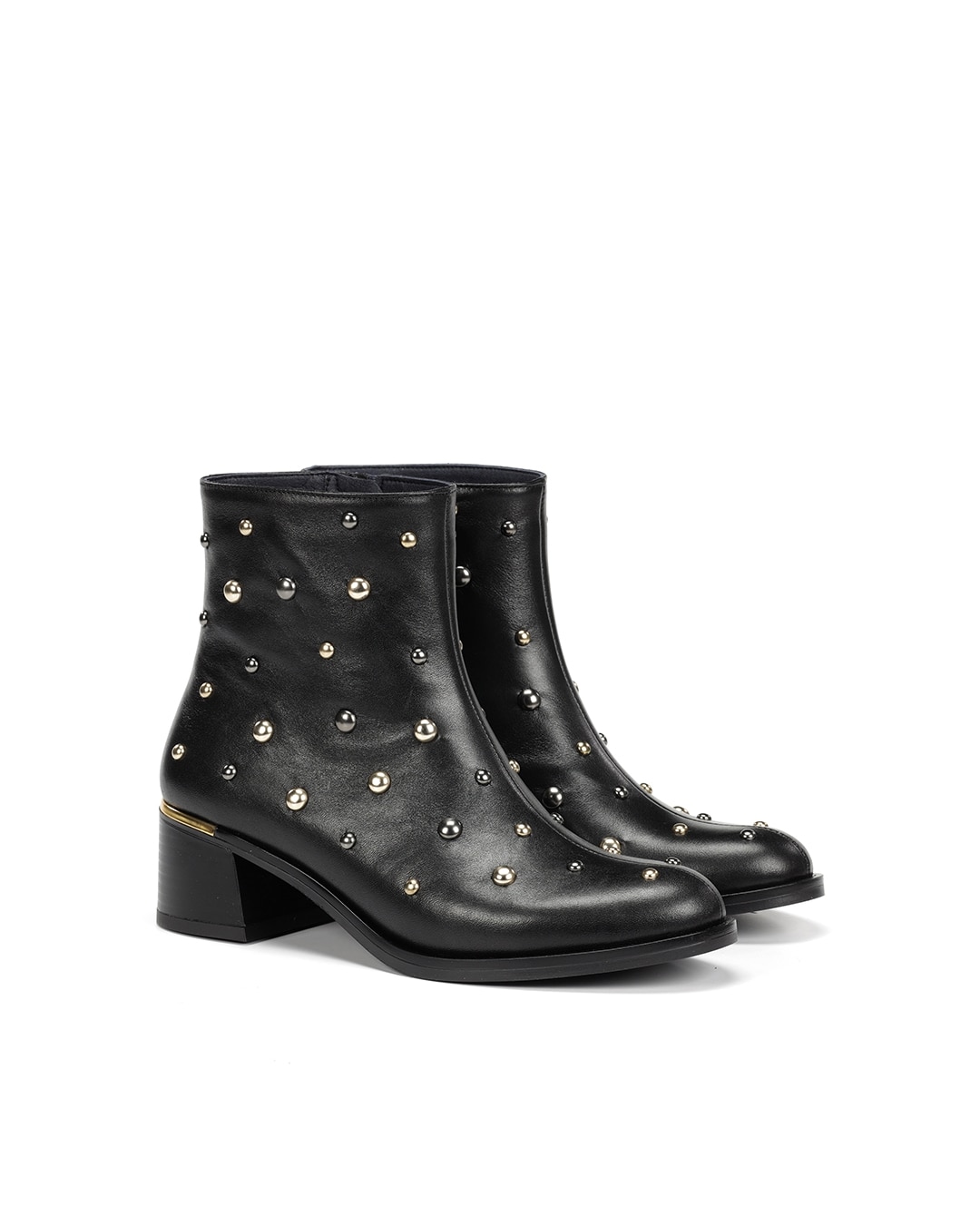 Botines de mujer fabricados en piel - Fluchos - Negro Negro-3