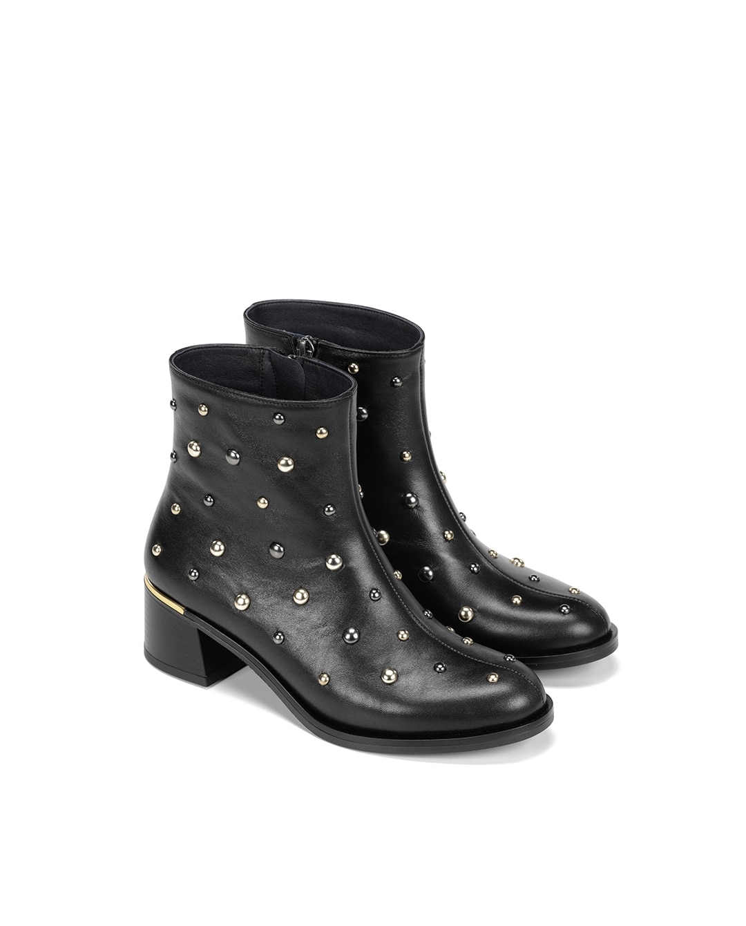 Botines de mujer fabricados en piel - Fluchos - Negro Negro-5
