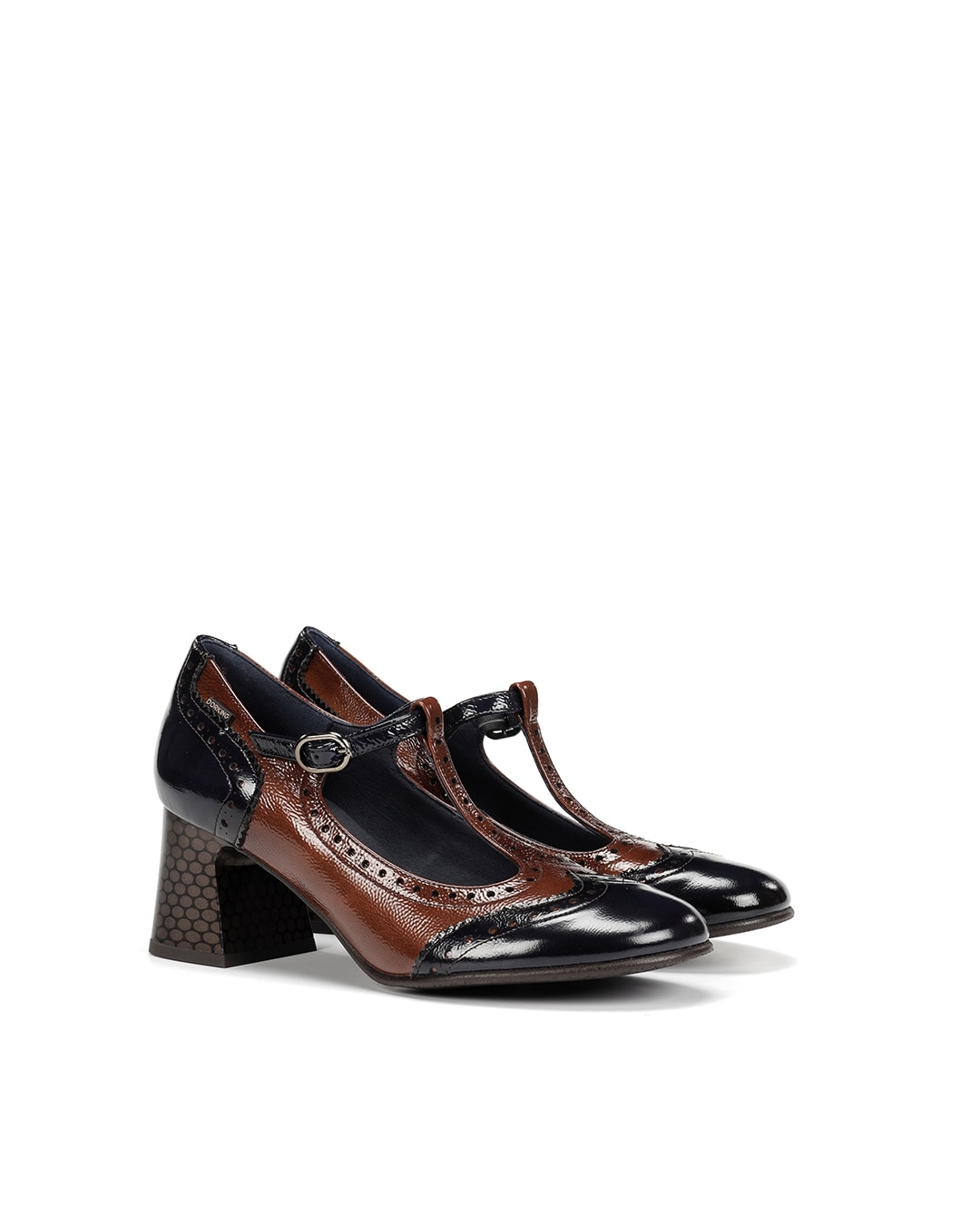 Zapatos de cordones de mujer fabricados en charol - Fluchos - Marrón Marrón-3