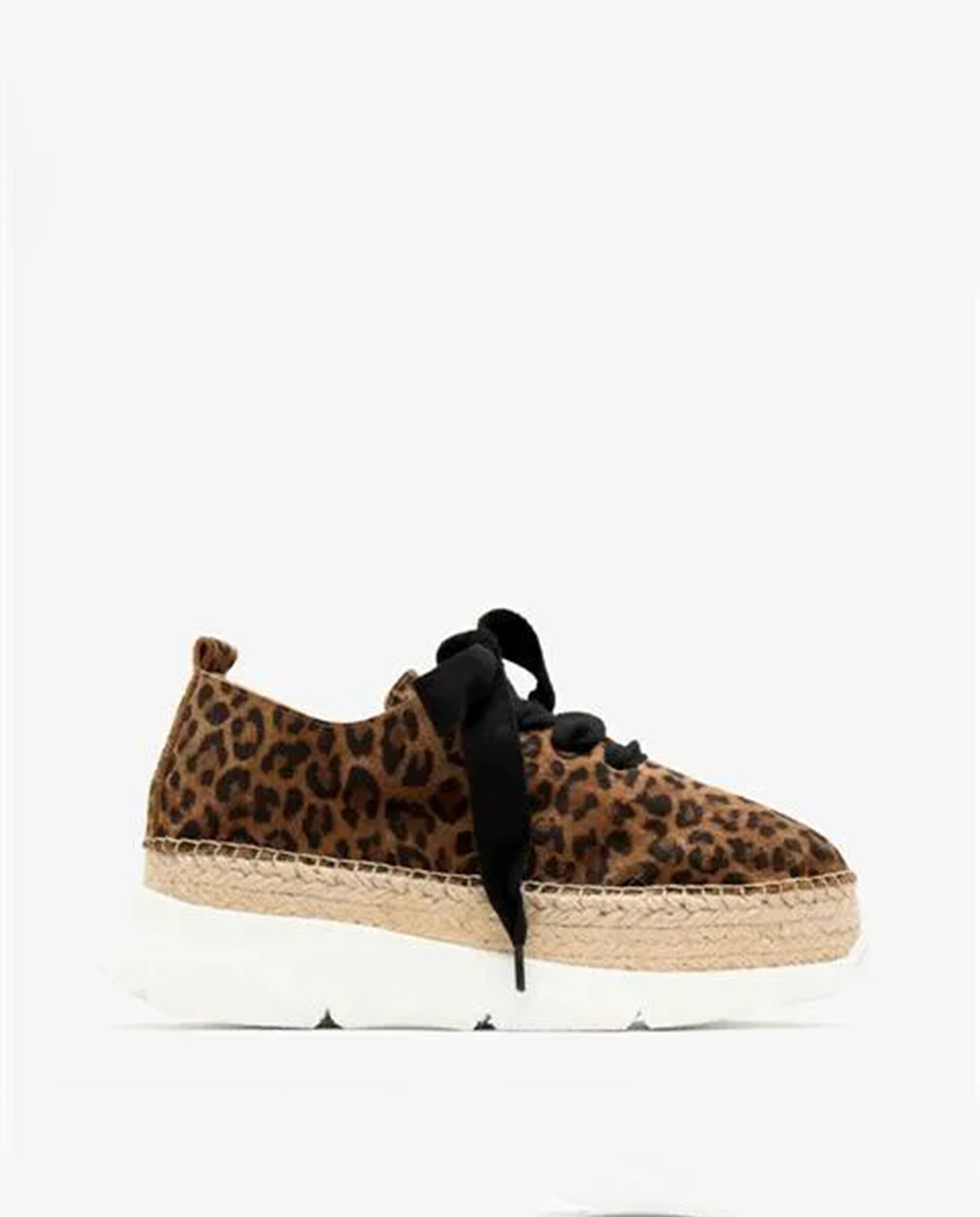 Zapatillas con cuña de mujer tipo Sneakers animal print - star love - Beige/Marrón Beige/Marrón-1