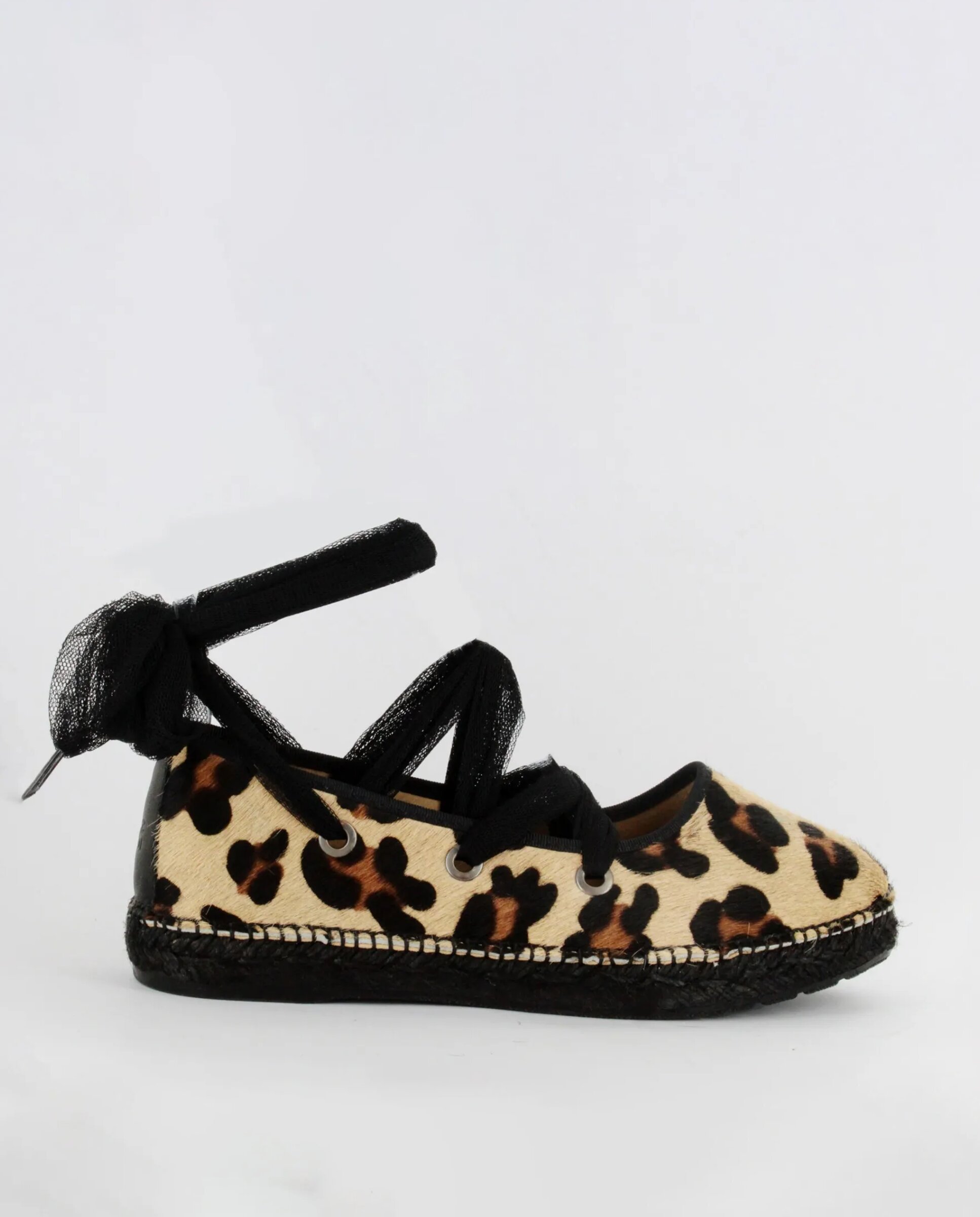 Bailarinas planas de mujer animal print con cintas de tul - star love - Natural Natural-1