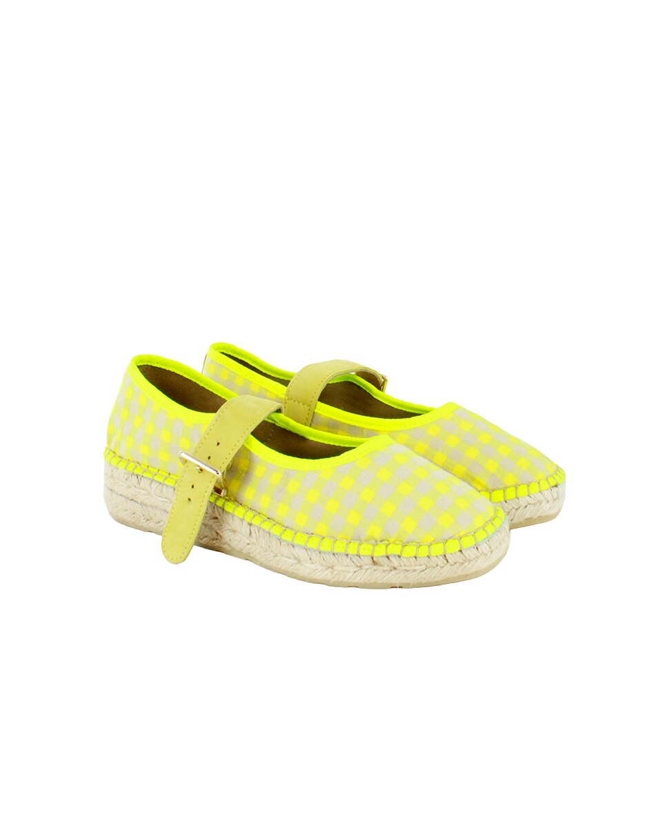 Bailarinas planas con hebilla fantasia vichy - star love - Amarillo Flúor Amarillo Flúor-3