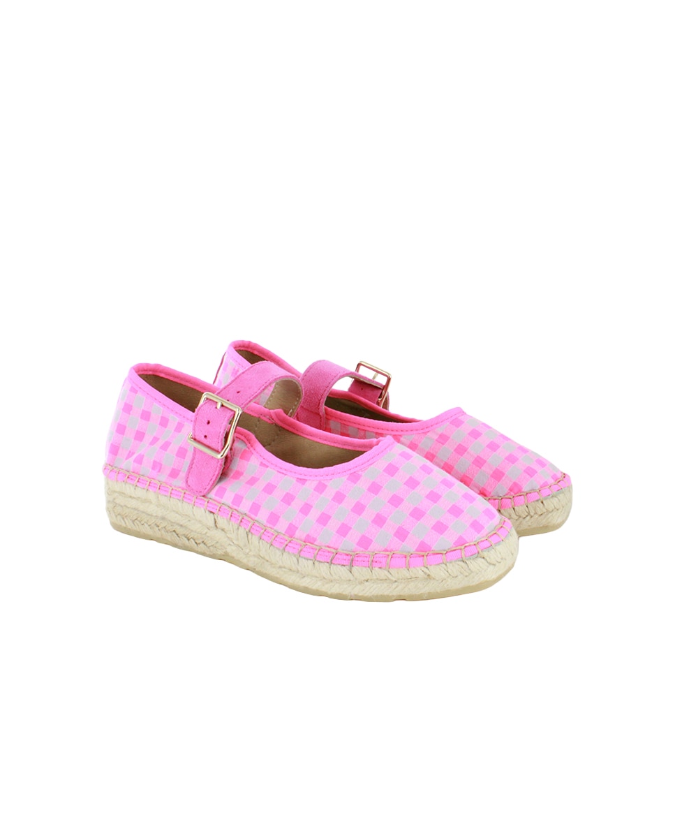 Bailarinas planas con hebilla fantasia vichy - star love - Fucsia Fucsia-3