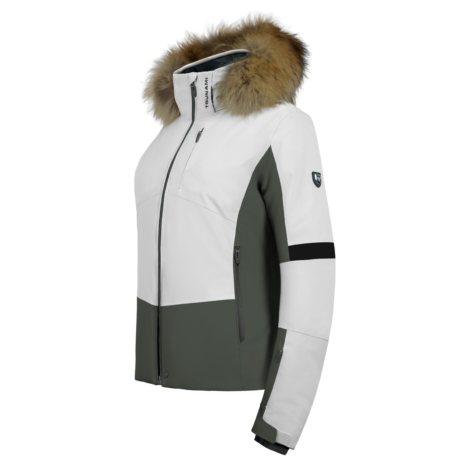 Chaqueta esquí mujer Olympic Tsunami - Kaki Kaki-2