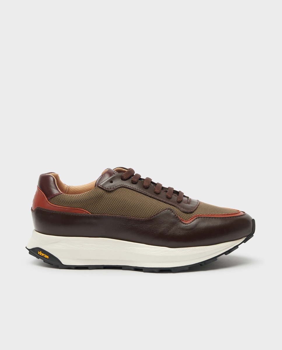 Glent - Zapatillas de hombre de piel con cordones disponible en 2 anchos.