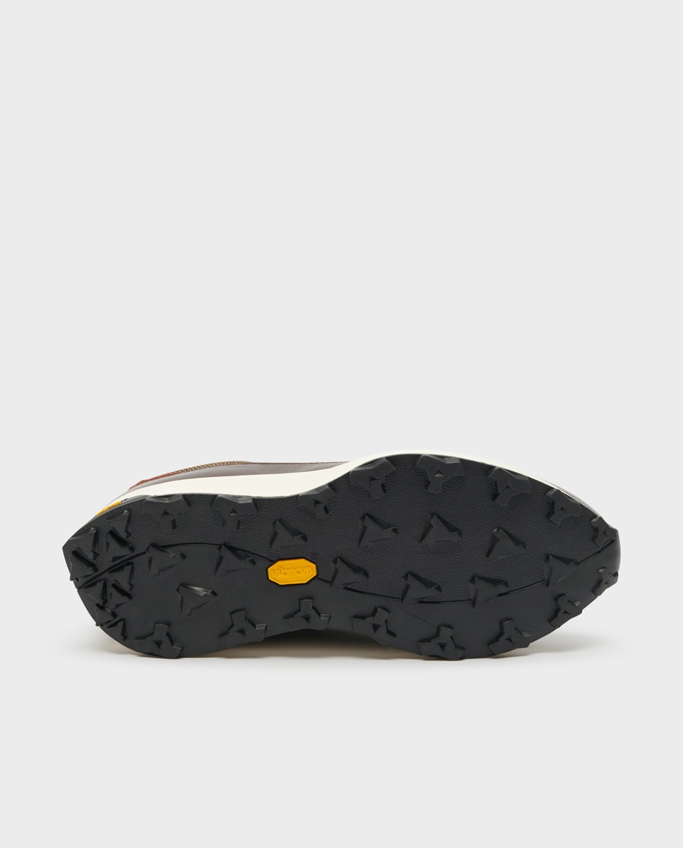 Zapatillas de hombre de piel con cordones - Glent - Marrón oscuro Marrón oscuro-4