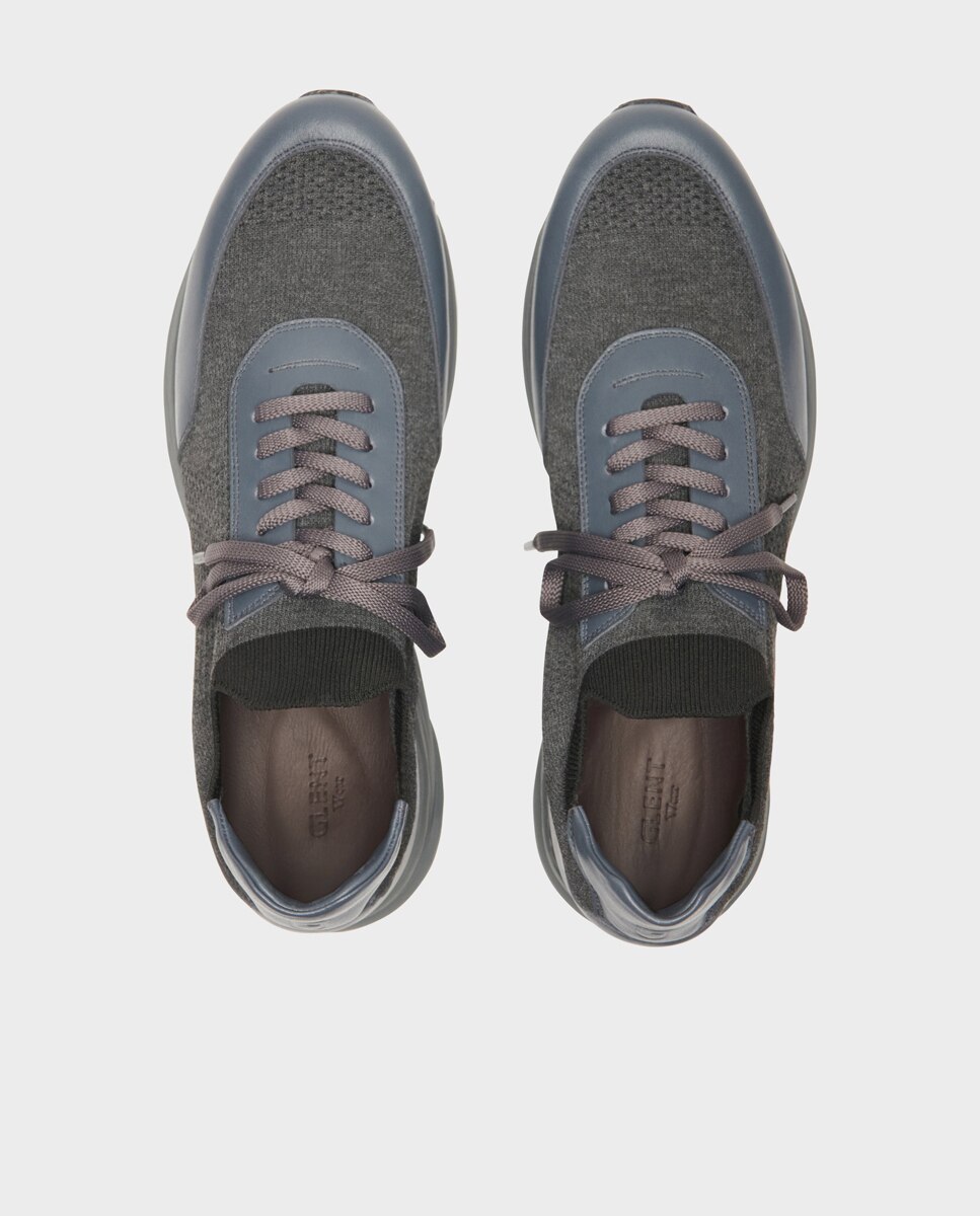 Zapatillas de hombre tipo calcetín con suela vibram - Glent - Gris Gris-4