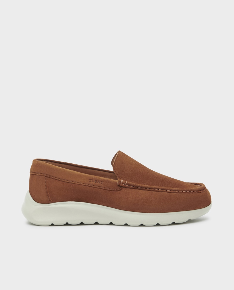 Glent - Mocasín de hombre en piel con suela volumen Comfort Light. Disponible en dos anchos..