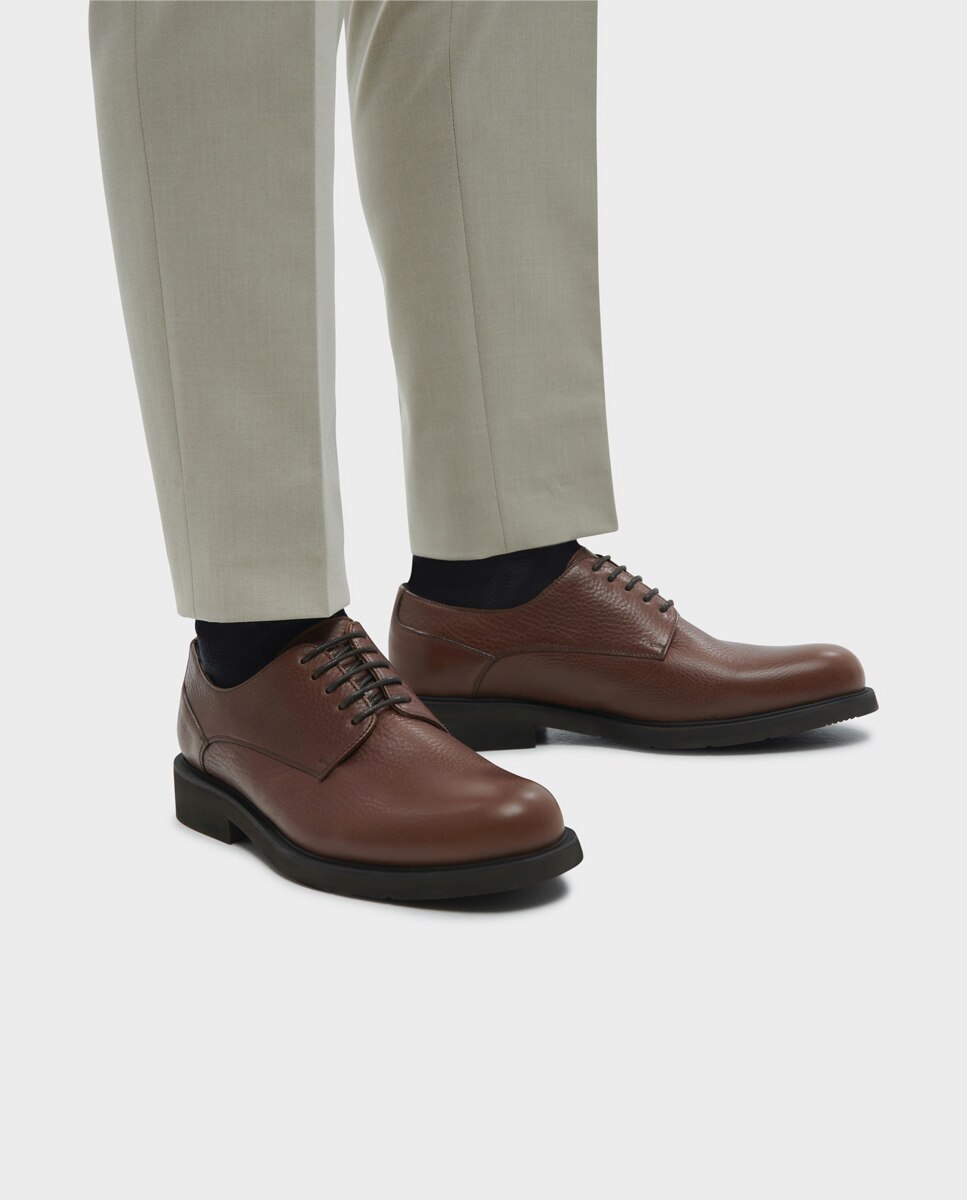 Bluchers de hombre de piel - Glent - Marrón Marrón-2