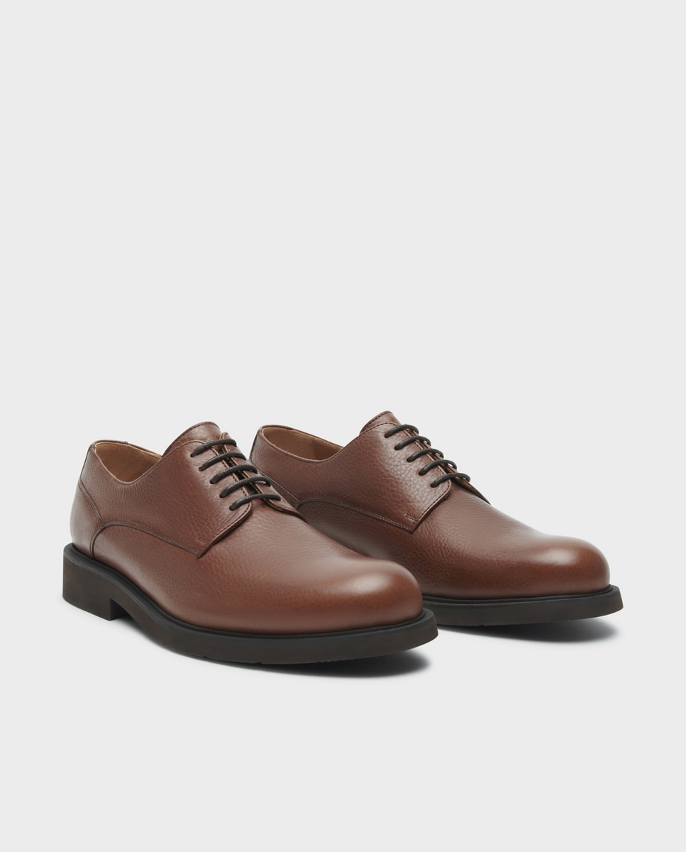 Bluchers de hombre de piel ancho especial - Glent - Marrón Marrón-3