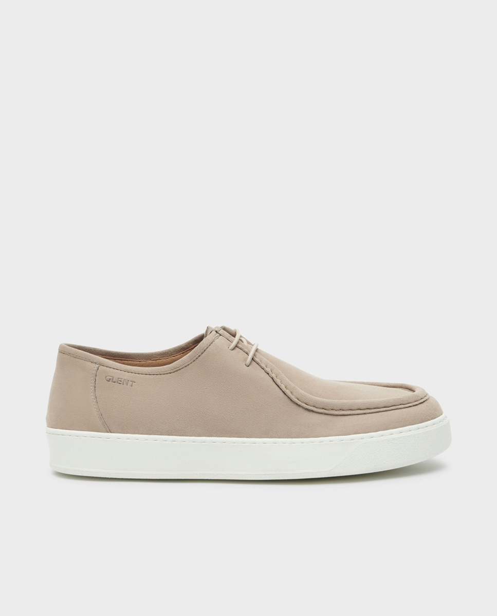 Zapatos wallabee de cordones de hombre de piel - Glent - Marrón Marrón-5