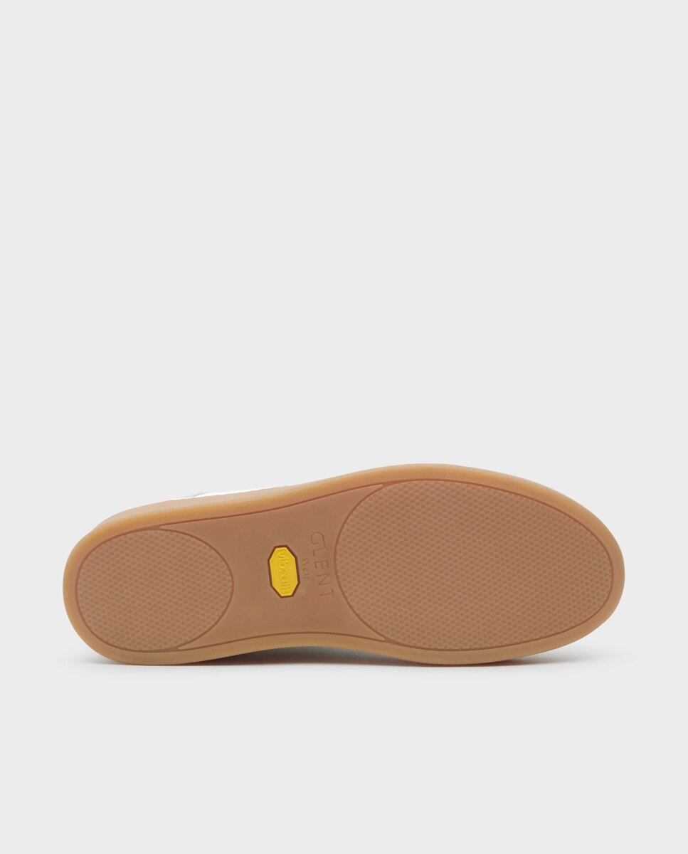 Zapatillas de hombre en piel y ante con suela vibram - Glent - Blanco Blanco-4