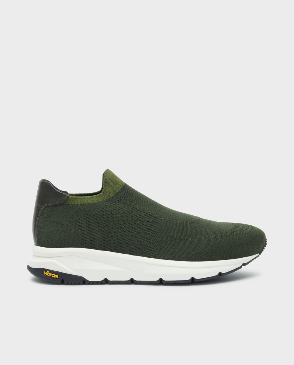 Zapatillas de hombre tipo calcetín con suela vibram - Glent - Verde Verde-1